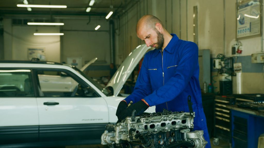 Car engine with diagnostic equipment